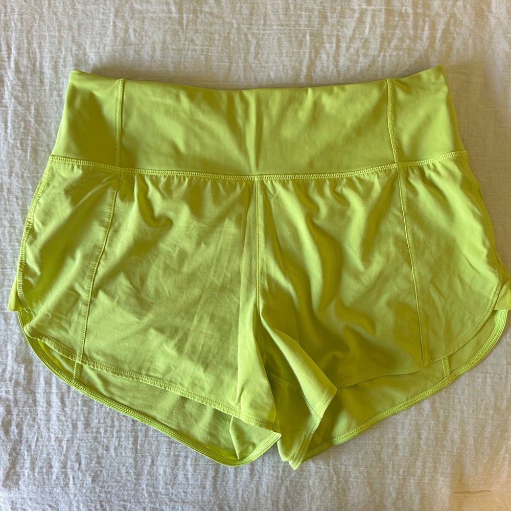 Athleta Neon High Rise Running Shorts Small